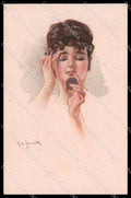 Illustratori Artist Signed Simonetti Lady Make up serie 260-5 cartolina ZG9903 – fronte