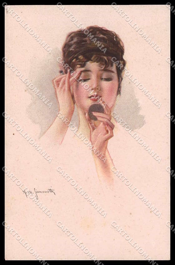 Illustratori Artist Signed Simonetti Lady Make up serie 260-5 cartolina ZG9903 – fronte