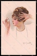 Illustratori Artist Signed Simonetti Lady Make up serie 260-6 cartolina ZG9904 – fronte