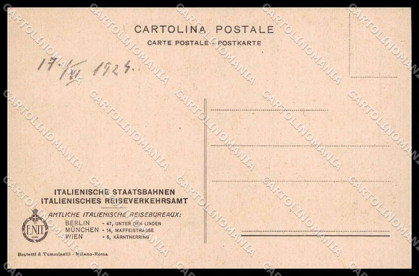 Messina Taormina ENIT Turismo cartolina ZG9914 – retro