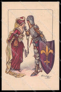 Illustratori Artist Signed Cherubini Romantic Couple Lady serie 402-3 pc ZG9957 – fronte