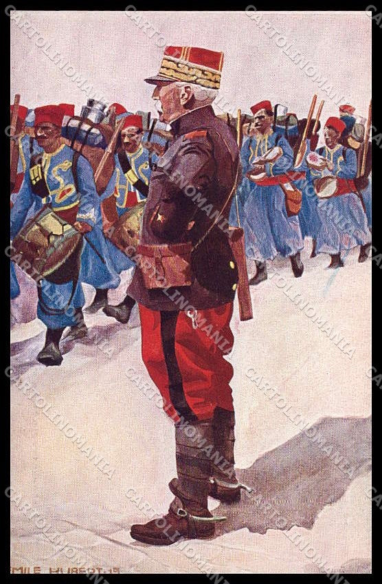 Illustratori Artist Signed Emile Hubert French Army Uniforms cartolina ZG9975 – fronte