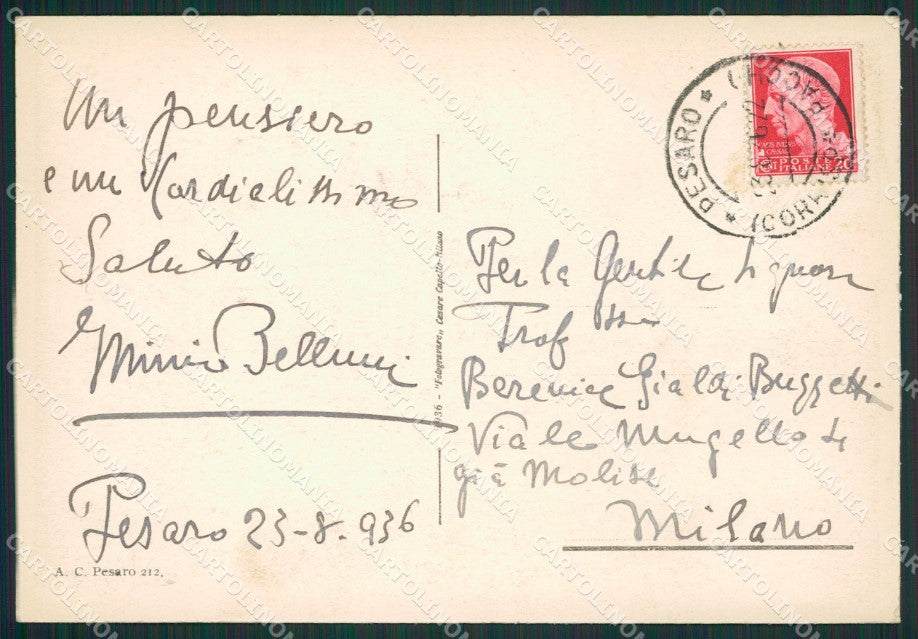 Pesaro Città FG cartolina ZK0011 – retro