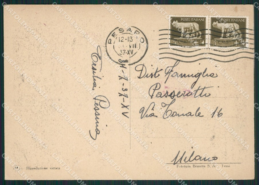 Pesaro Città FG cartolina ZK0012 – retro