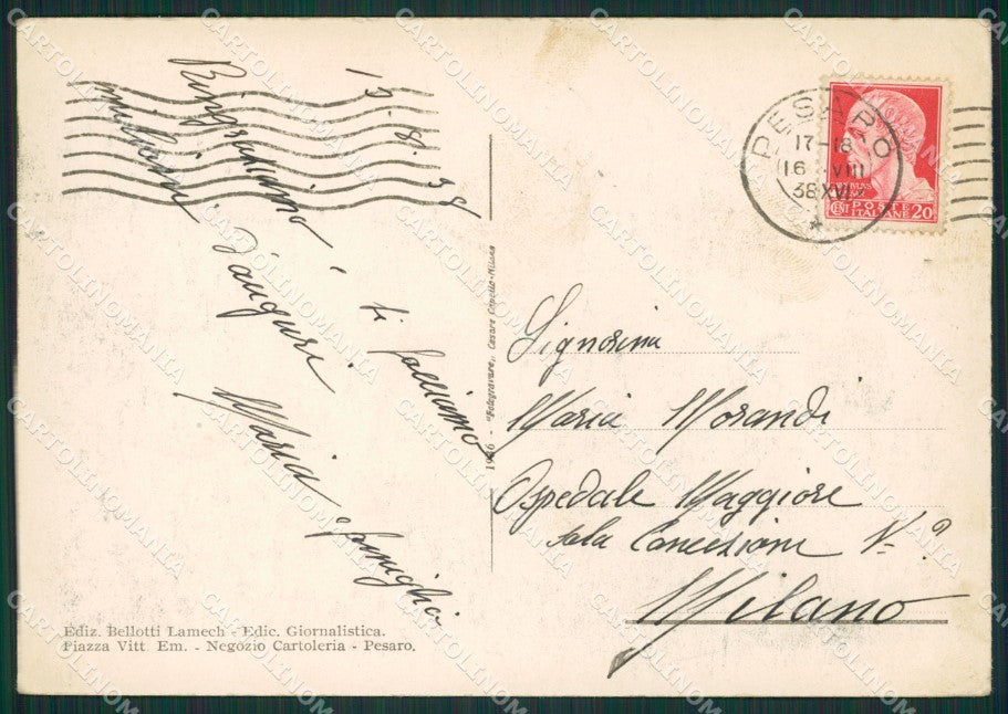 Pesaro Città PIEGHINA FG cartolina ZK0020 – retro