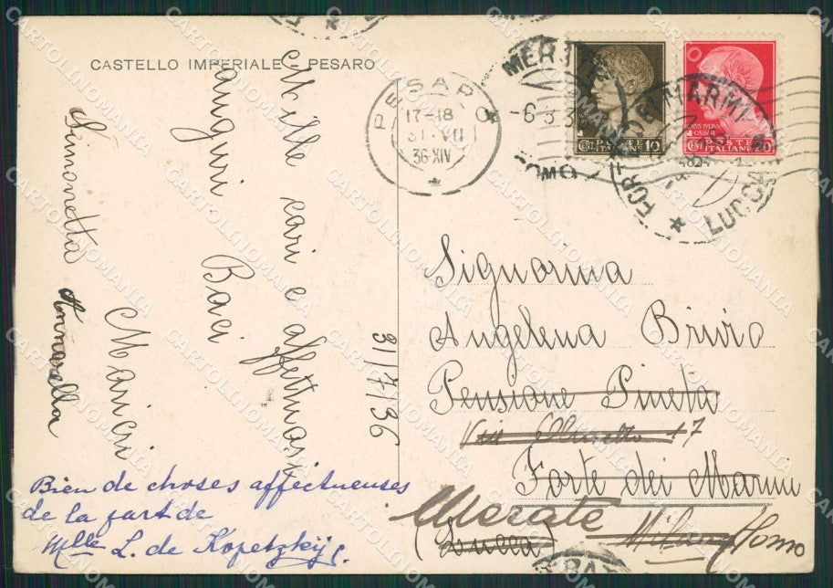 Pesaro Città FG cartolina ZK0025 – retro