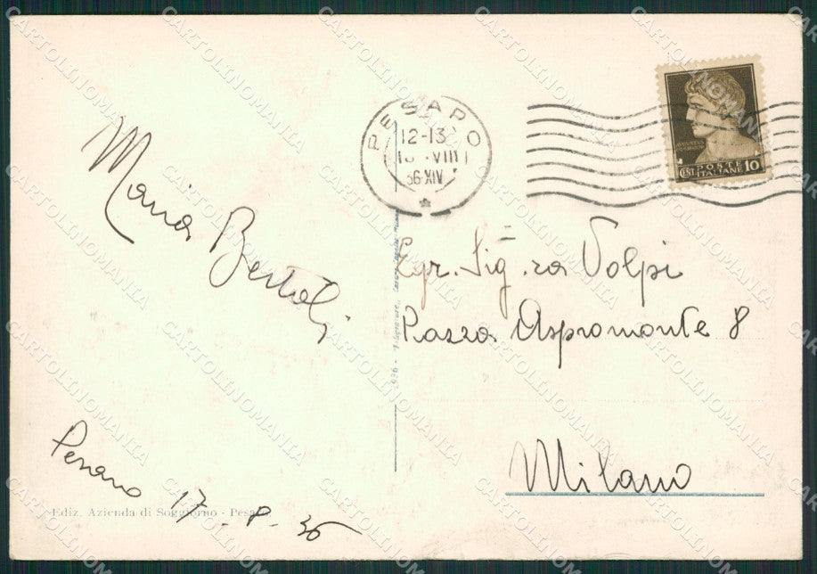 Pesaro Città FG cartolina ZK0027 – retro