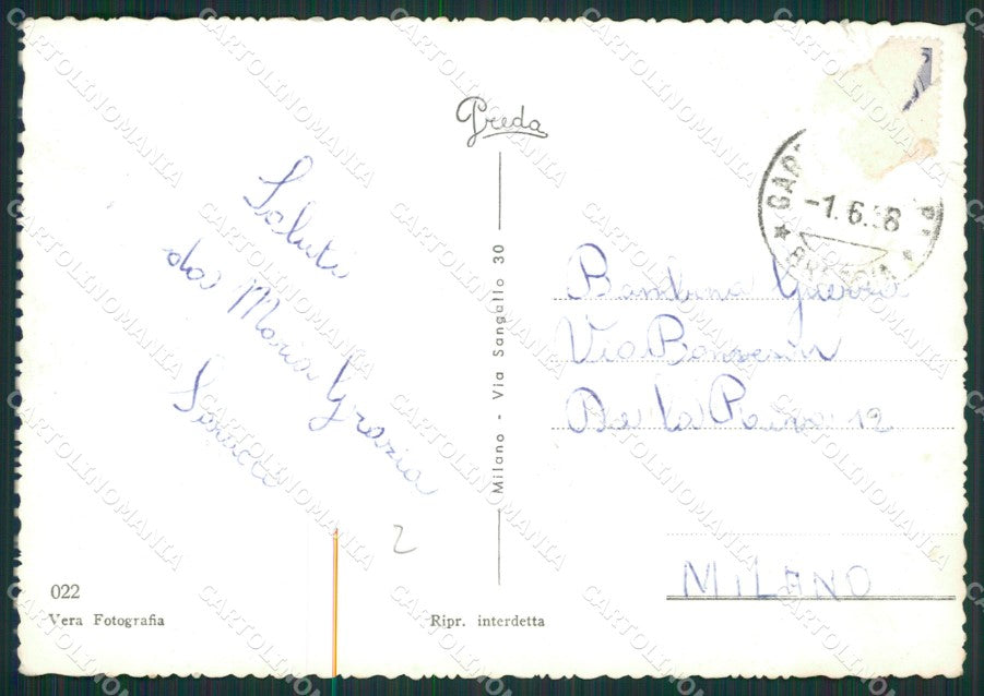 Brescia Gardone PIEGA Saluti da Foto FG cartolina ZK0058 – retro
