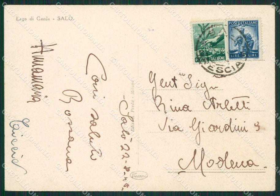 Brescia Salò ABRASA FG cartolina ZK0060 – retro