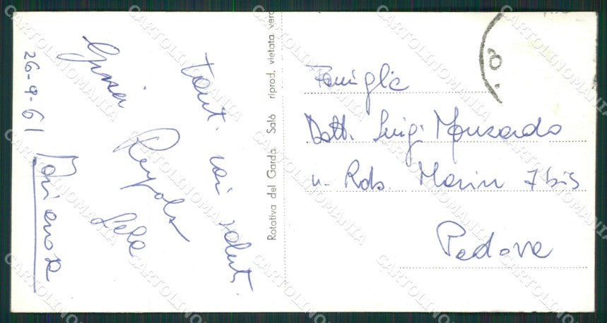 Brescia Salò Battello mini cartolina ZK0063 – retro