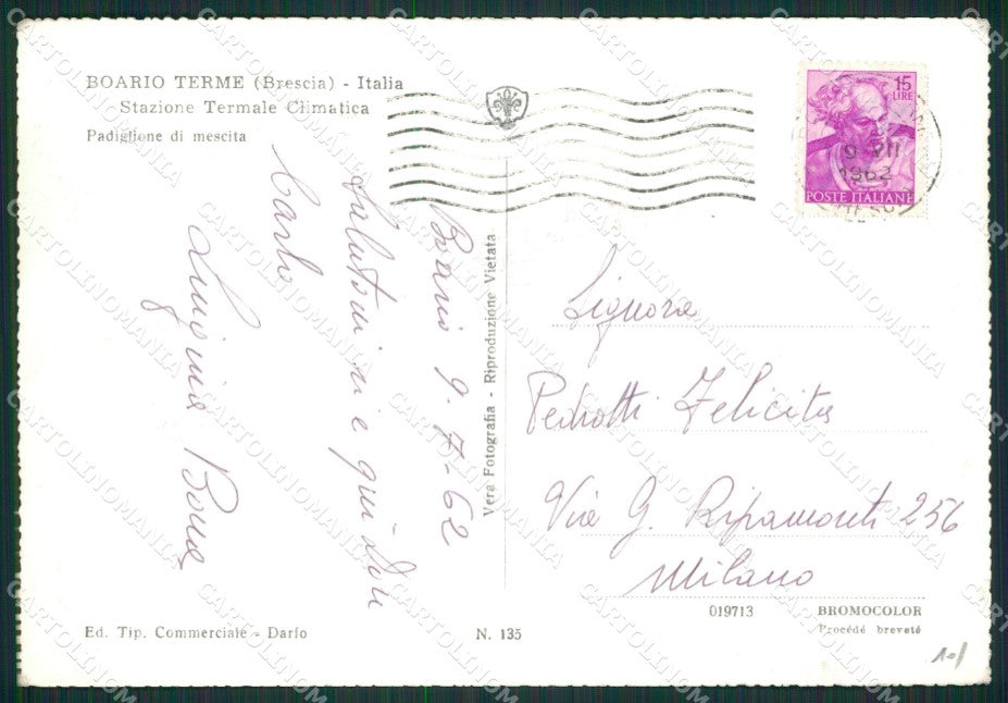 Brescia Boario Foto FG cartolina ZK0085 – retro