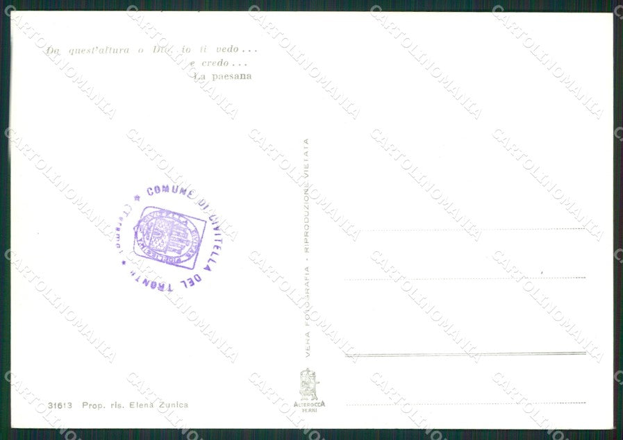 Teramo Civitella del Tronto Foto FG cartolina ZK0160 – retro