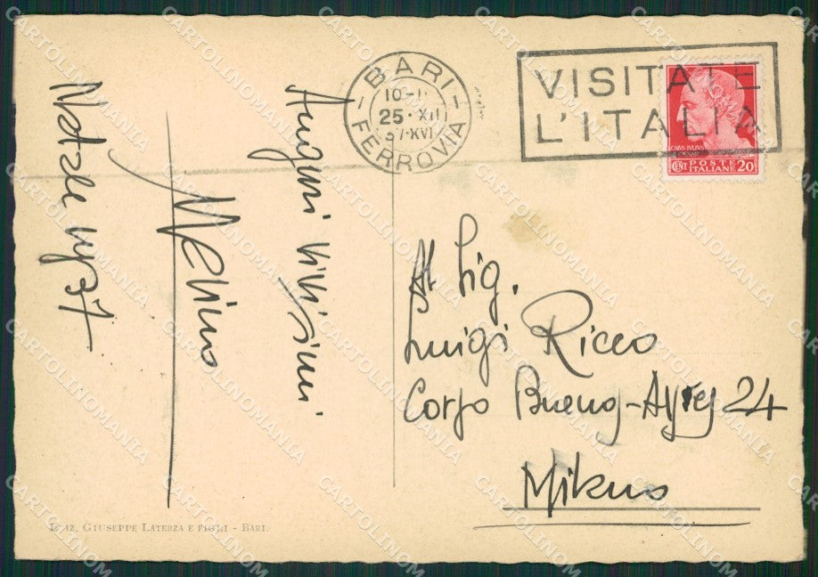 Bari Città FG cartolina ZK0193 – retro