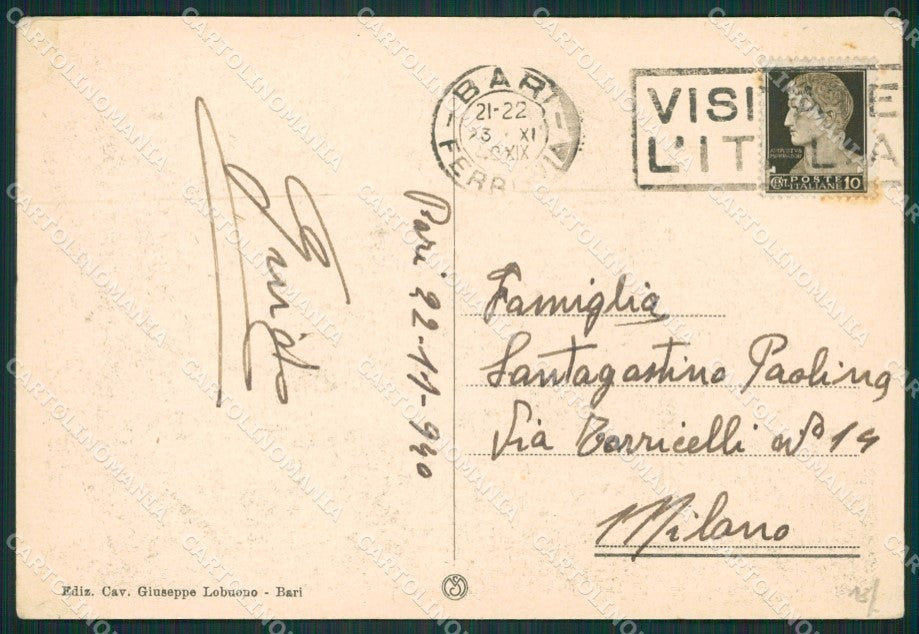 Bari Città FG cartolina ZK0200 – retro