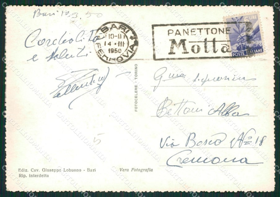 Bari Città Foto FG cartolina ZK0207 – retro