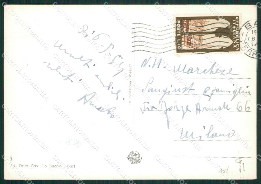 Bari Città Sagra San Nicola Foto FG cartolina ZK0211 – retro
