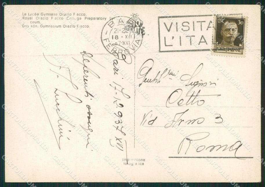 Bari Città Foto FG cartolina ZK0220 – retro
