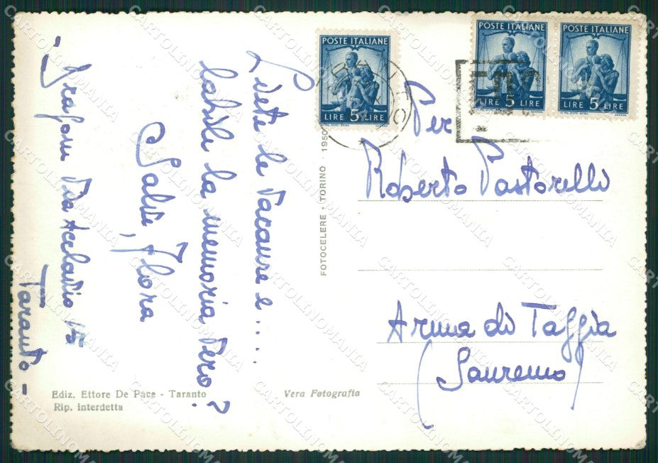 Taranto Città Foto FG cartolina ZK0235 – retro