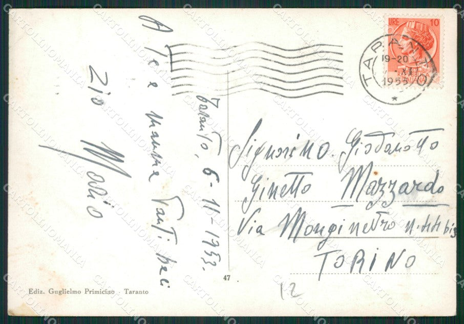Taranto Città Stazione Torpediniere Foto FG cartolina ZK0236 – retro