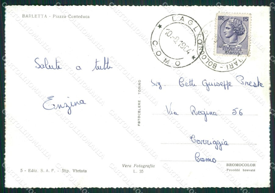 Bari Barletta Foto FG cartolina ZK0249 – retro