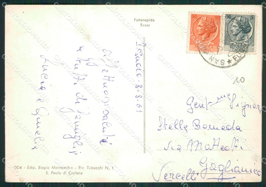 Bari San Paolo di Civitate Monumento ai Caduti FG cartolina ZK0259 – retro