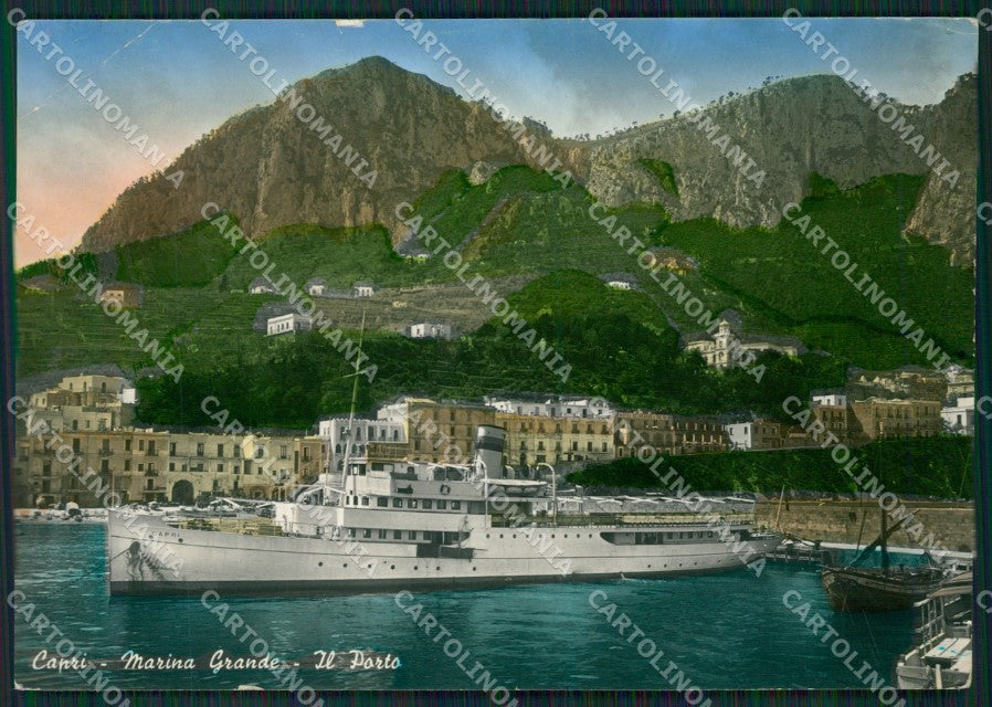 Napoli Capri Marina Grande Battello PIEGHINA Foto FG cartolina ZK0280 – fronte