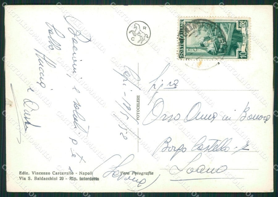 Napoli Capri Marina Grande Battello PIEGHINA Foto FG cartolina ZK0280 – retro