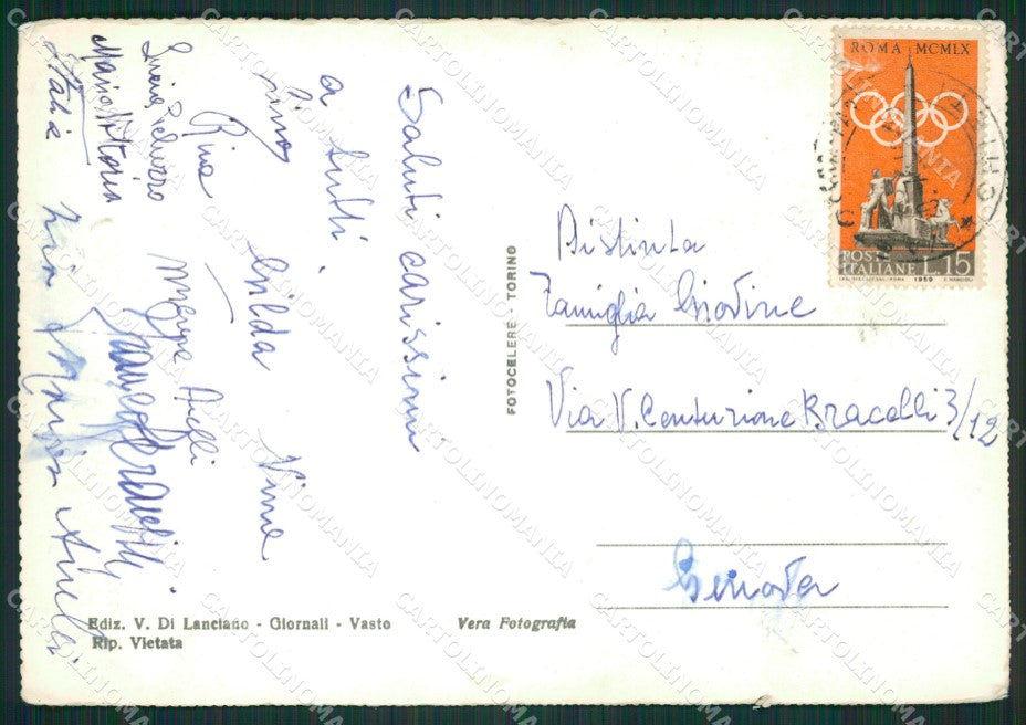 Chieti Vasto Foto FG cartolina ZK0290 – retro