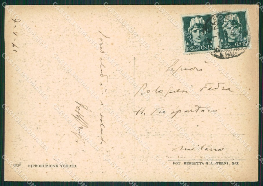 Perugia Gubbio Pinacoteca FG cartolina ZK0295 – retro