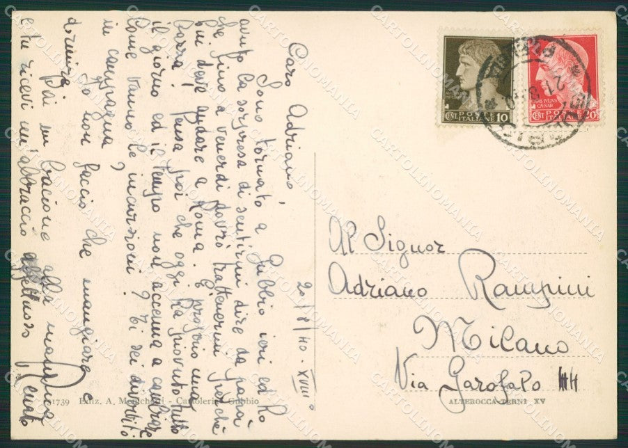Perugia Gubbio FG cartolina ZK0302 – retro