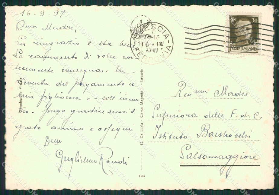 Brescia Città FG cartolina ZK0317 – retro