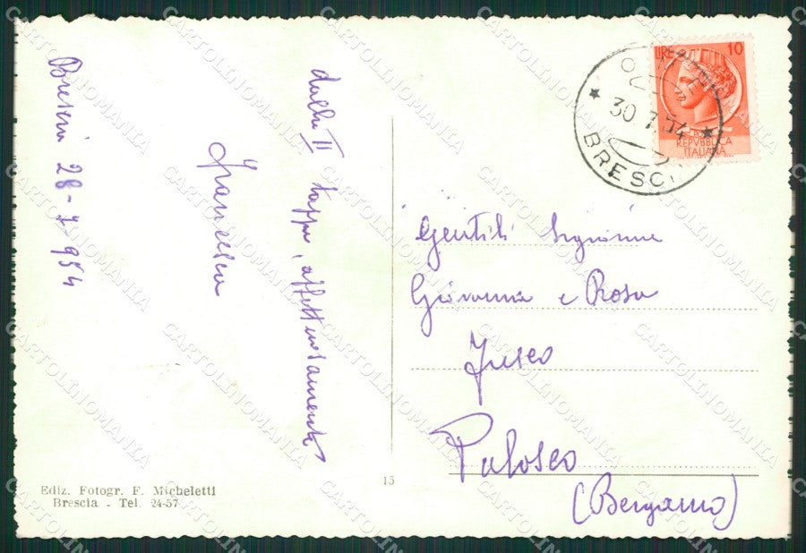 Brescia Città Saluti da Foto FG cartolina ZK0320 – retro