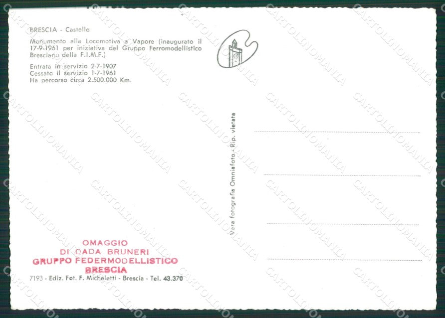 Brescia Città Treno Foto FG cartolina ZK0328 – retro