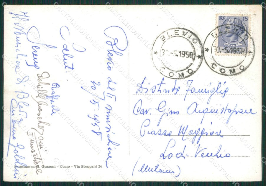 Como Blevio Battello Foto FG cartolina ZK0343 – retro