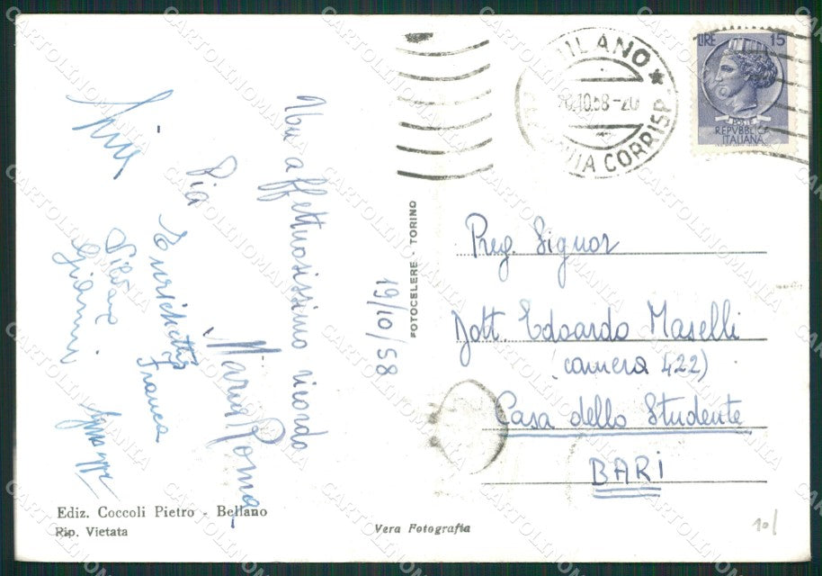 Lecco Bellano Foto FG cartolina ZK0375 – retro
