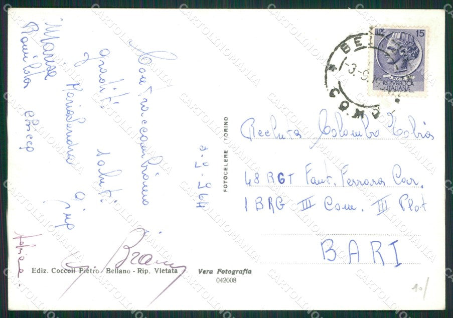 Lecco Bellano PIEGHINA Foto FG cartolina ZK0376 – retro