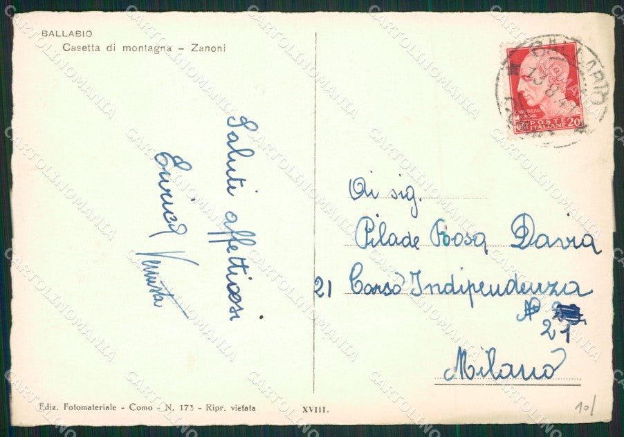 Lecco Ballabio Foto FG cartolina ZK0401 – retro