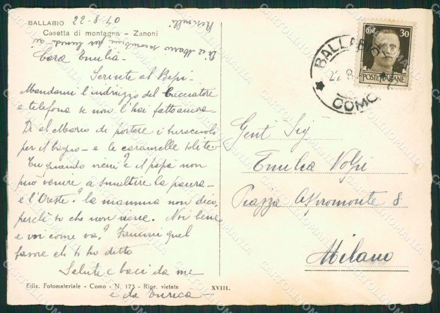 Lecco Ballabio Foto FG cartolina ZK0402 – retro