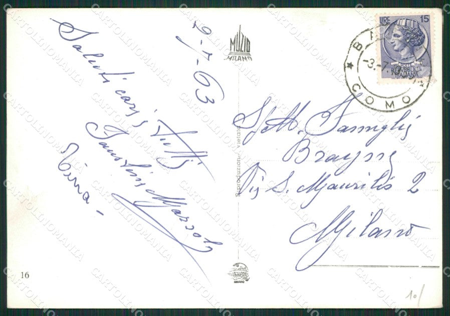 Lecco Barzio Foto FG cartolina ZK0434 – retro
