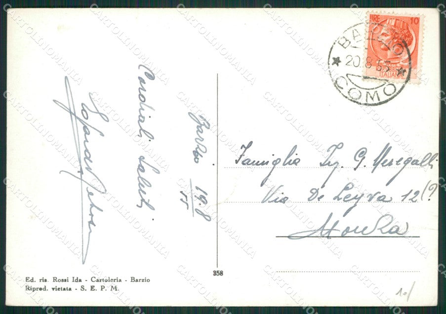 Lecco Barzio Foto FG cartolina ZK0435 – retro