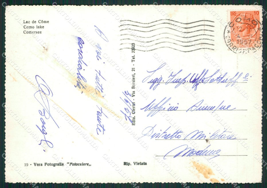 Como Città Battello Foto FG cartolina ZK0484 – retro