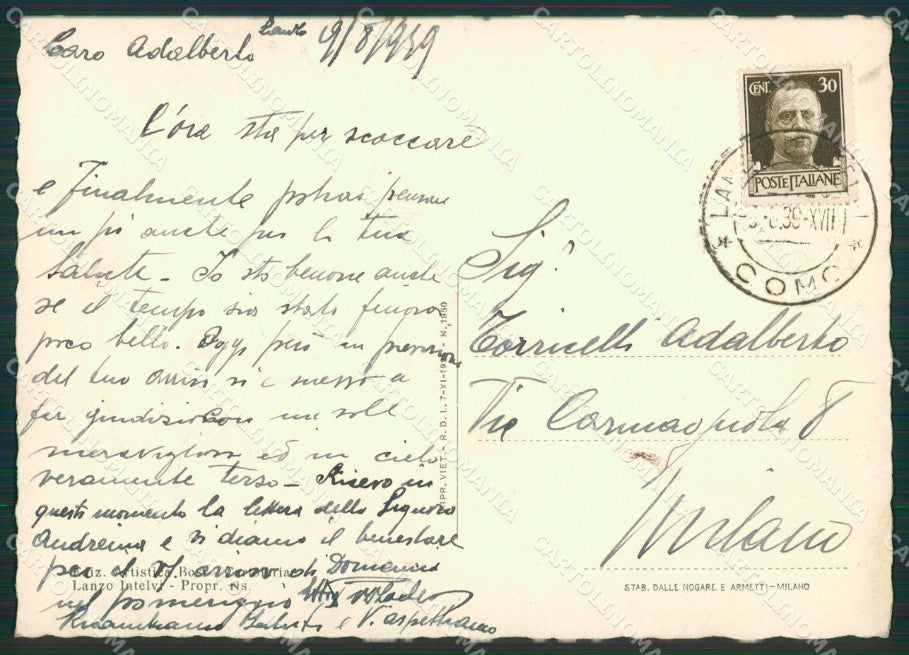 Como Lanzo D'Intelvi FG cartolina ZK0533 – retro