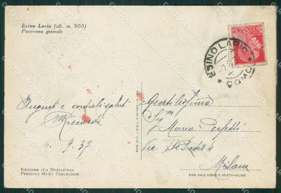 Lecco Esino Lario FG cartolina ZK0540 – retro