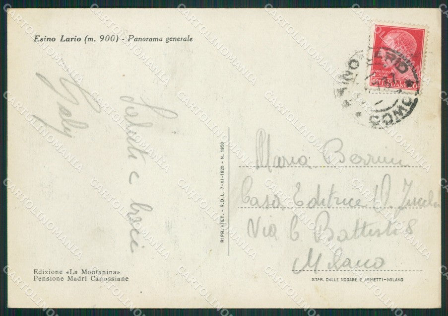 Lecco Esino Lario FG cartolina ZK0543 – retro