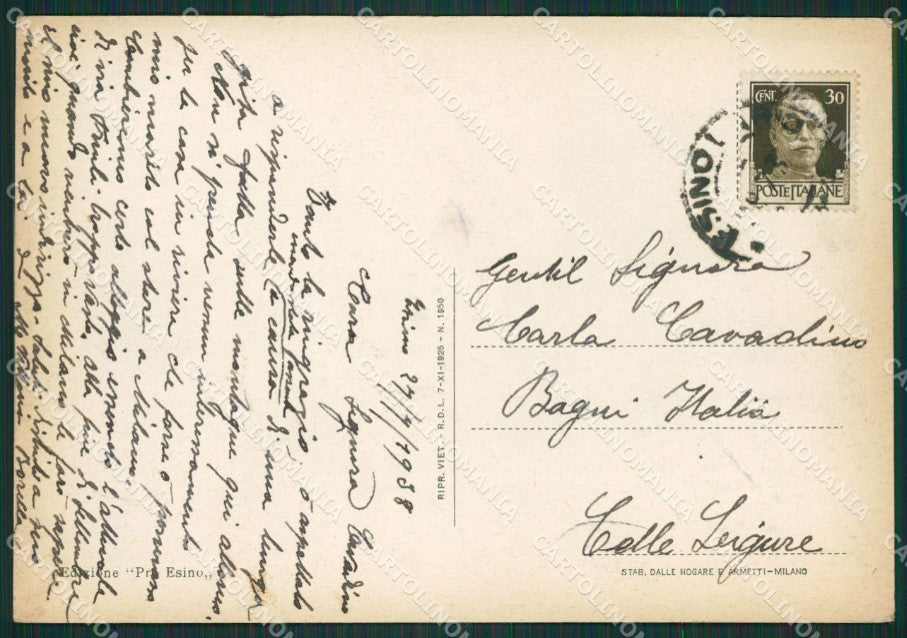 Lecco Esino Lario FG cartolina ZK0544 – retro