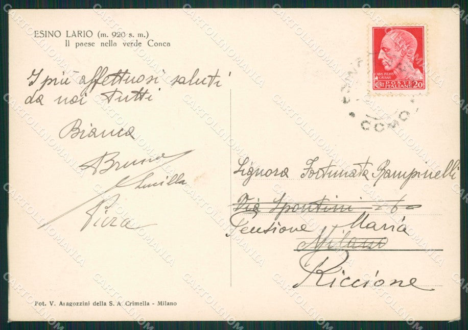 Lecco Esino Lario Foto FG cartolina ZK0554 – retro