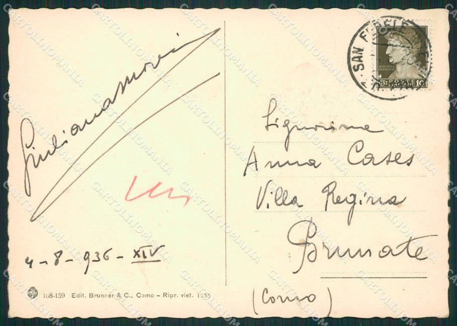 Como San Fedele D'Intelvi Monte Generoso FG cartolina ZK0559 – retro