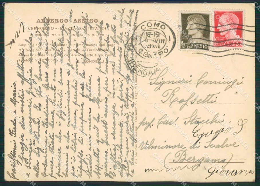 Como Cernobbio FORO FG cartolina ZK0570 – retro