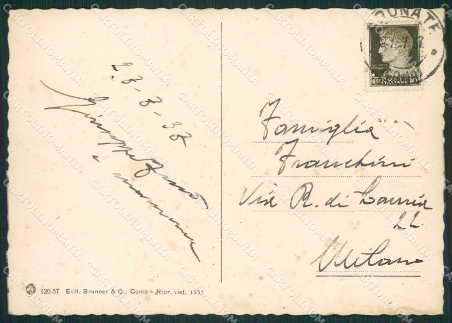 Como Brunate Funicolare ABRASA FG cartolina ZK0582 – retro