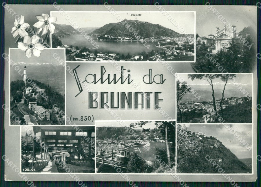 Como Brunate Saluti da Funicolare Foto FG cartolina ZK0586 – fronte